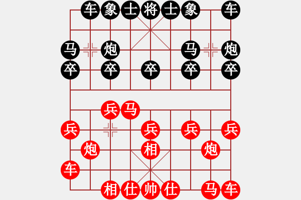 象棋棋譜圖片：徐彬       先和 袁洪梁     - 步數(shù)：10 