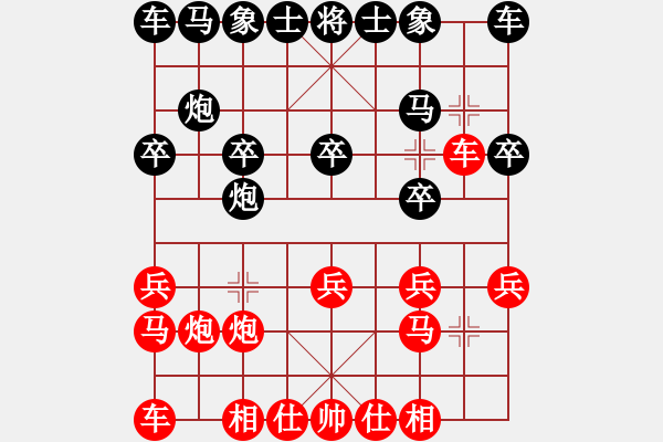 象棋棋譜圖片：盜用賬戶[紅] -VS- 帥氣的丑丑[黑] - 步數(shù)：10 