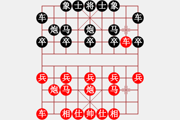 象棋棋譜圖片：測試旋風(8段)-勝-唐山棋壇馬(9段)順炮直車對橫車 紅過河車 - 步數(shù)：10 