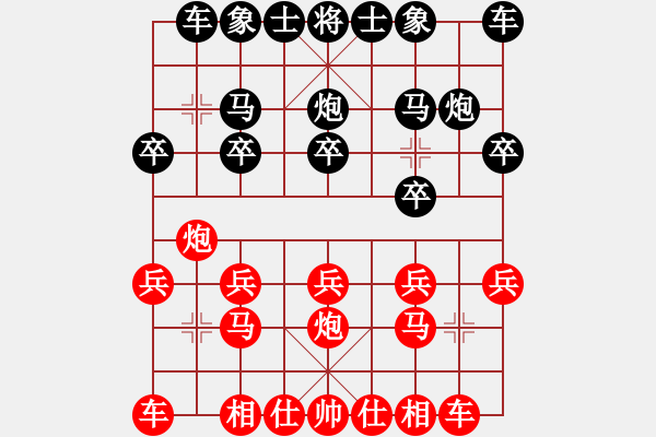 象棋棋譜圖片：林木森(9段)-和-世家爭霸王(6段)中炮右直車對后補列炮 - 步數(shù)：10 