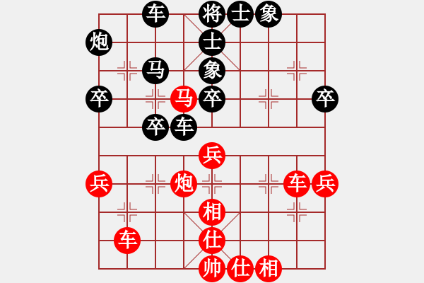 象棋棋譜圖片：斗車(7段)-和-等待戈多(8段) - 步數(shù)：40 