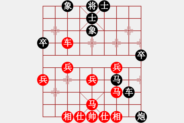 象棋棋譜圖片：風(fēng)之神(6段)-勝-蕭湘仙子(3段)中炮過河車互進七兵對屏風(fēng)馬左馬盤河 紅炮8進3 - 步數(shù)：40 