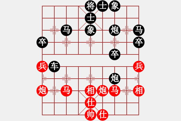 象棋棋譜圖片：大海深深藍(月將)-和-東山一朱(至尊) - 步數(shù)：40 