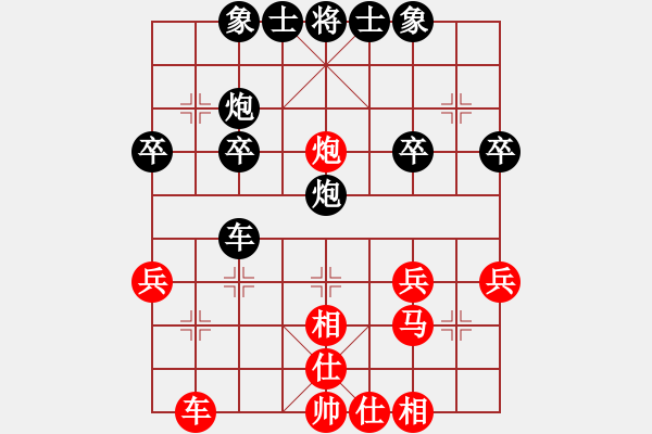 象棋棋谱图片：zxca(1段)-和-吉林韩吉哲(9级) - 步数：30 