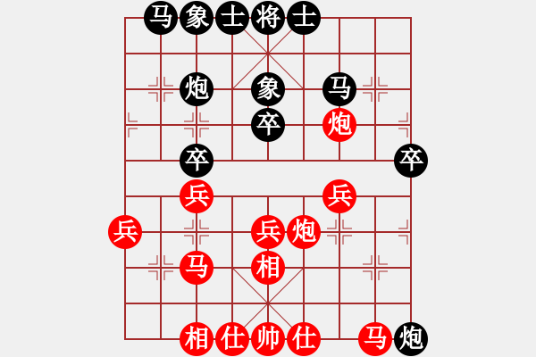 象棋棋譜圖片：煙臺路邊棋(6段)-負(fù)-motkohai(5段) - 步數(shù)：30 