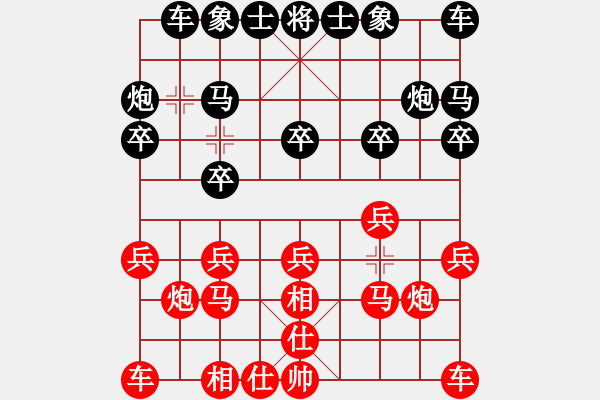 象棋棋譜圖片：安徽馬鞍山 張志明 勝 句容紅蘋果 費立新 - 步數(shù)：10 