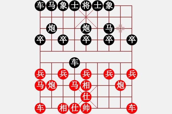 象棋棋譜圖片：天龍[紅] -VS- 橫才俊儒[黑] - 步數(shù)：10 