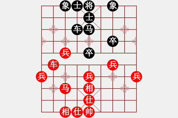 象棋棋譜圖片：五八炮進三兵對屏風馬右橫車（旋風14層先勝巫師大師級） - 步數(shù)：50 