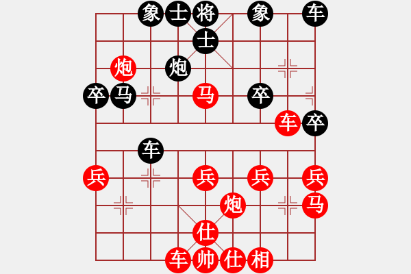 象棋棋譜圖片：鴛鴦屏風(fēng)馬(4級)-勝-gsjnqs(3r) - 步數(shù)：31 