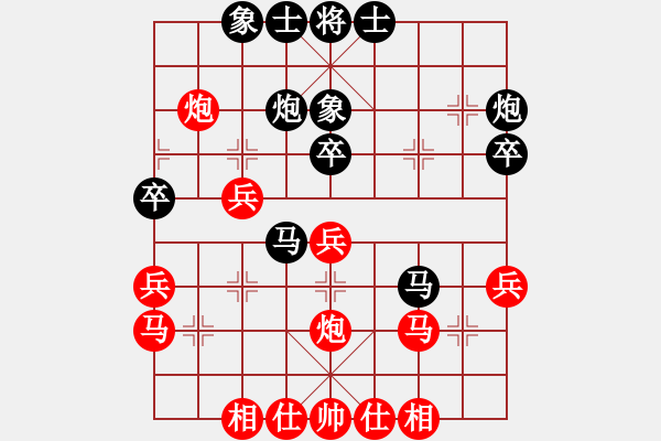 象棋棋譜圖片：2023.6.21.13后負(fù)五七炮三兵緩開車對(duì)左三步虎 - 步數(shù)：40 