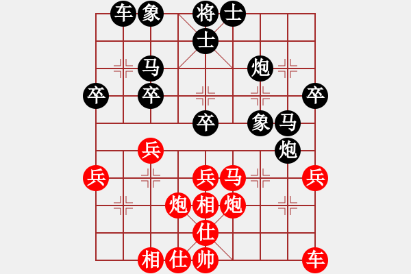 象棋棋譜圖片：對(duì)兵局紅車(chē)八進(jìn)五變例其中黑馬7退8變化推演結(jié)果多兵占優(yōu) - 步數(shù)：40 