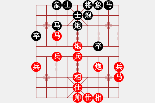 象棋棋譜圖片：北極星[紅] -VS- 橫才俊儒[黑] - 步數(shù)：40 