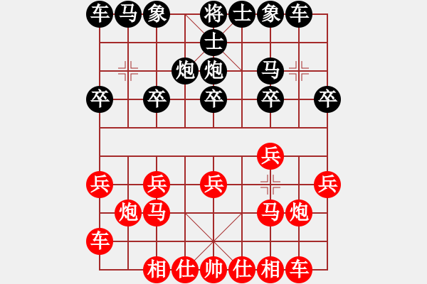 象棋棋譜圖片：上馬局：被串打守株待兔 占中線勢如破竹 - 步數(shù)：10 