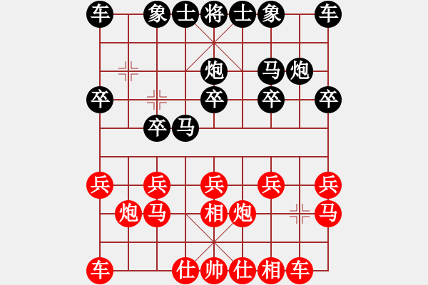 象棋棋譜圖片：挺卒應(yīng)起馬（業(yè)四升業(yè)五評(píng)測(cè)對(duì)局）我后勝 - 步數(shù)：10 