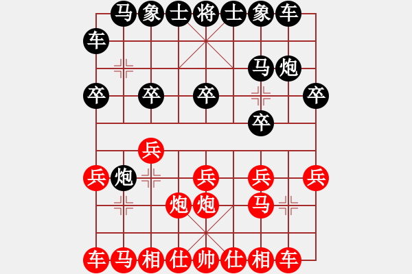 象棋棋譜圖片：2022.2.2.6JJ五分鐘后勝五六炮七路馬 - 步數(shù)：10 