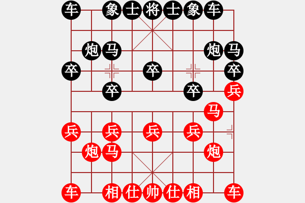 象棋棋譜圖片：火炮車神 先和 鄭惟桐 - 步數(shù)：10 