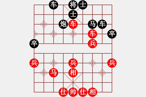 象棋棋譜圖片：︻ ▇◤[1242800400] -VS- 獵豹[285363465] - 步數(shù)：40 