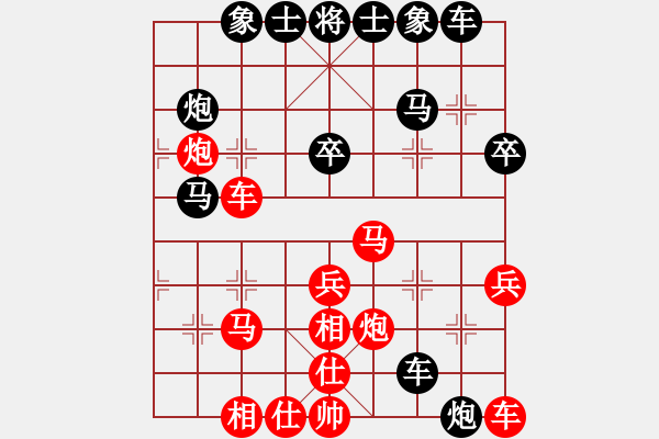 象棋棋譜圖片：起馬局（業(yè)四升業(yè)五評(píng)測(cè)對(duì)局）我后勝 - 步數(shù)：30 