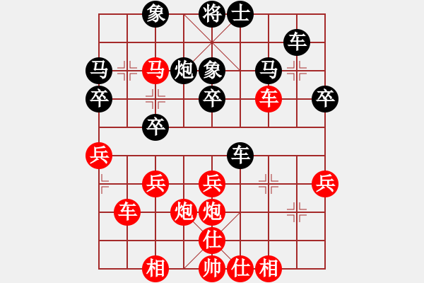 象棋棋譜圖片：深藍(lán)(8段)-勝-宰割別慌(5段)順炮直車對(duì)橫車 紅過(guò)河車 - 步數(shù)：40 