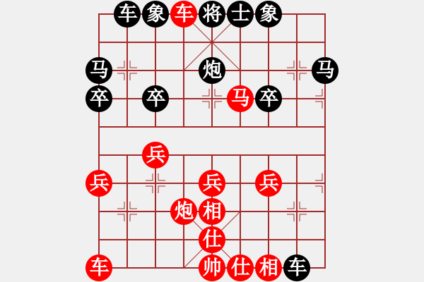 象棋棋譜圖片：20170429 后負(fù)天天業(yè)6-2 仙人指路飛左相對(duì)卒底炮 紅馬七進(jìn)六 炮8平5 - 步數(shù)：29 