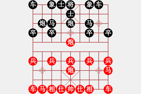 象棋棋譜圖片：自由自在[紅] -VS- 橫才俊儒[黑] - 步數(shù)：10 