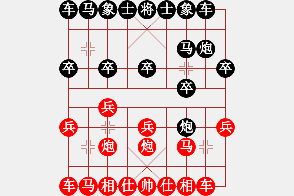 象棋棋譜圖片：新手11757301（校尉）先負于斯為盛（百夫長）202405171325.pgn - 步數(shù)：10 