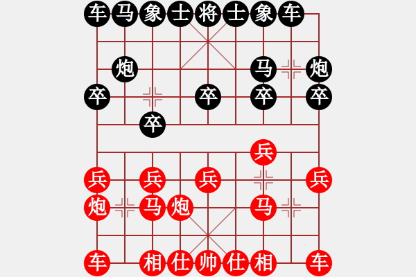 象棋棋譜圖片：過(guò)宮炮進(jìn)三兵緩開(kāi)車(chē)對(duì)3卒 - 步數(shù)：9 