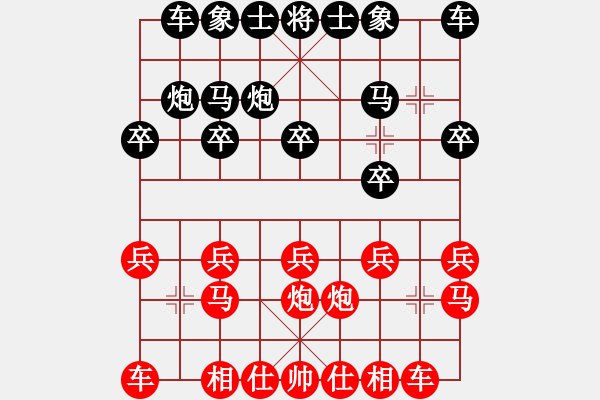 象棋棋譜圖片：我是云[1306945471] 和 反方向的鐘[41446075] - 步數(shù)：10 