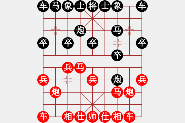 象棋棋谱图片：王飞 先和 沈敏 - 步数：10 