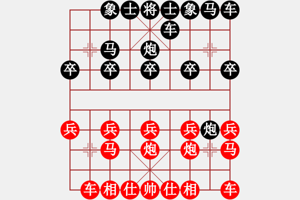 象棋棋譜圖片：冰雪麗人 ￥[紅] -VS- 橫才俊儒[黑] - 步數(shù)：10 