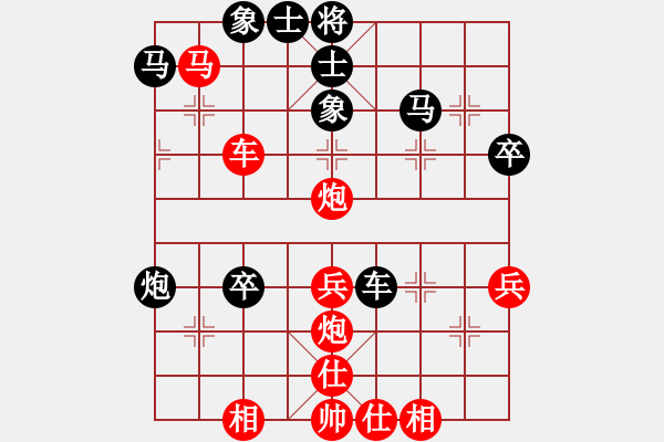 象棋棋譜圖片：順炮局黑緩開(kāi)車(chē)雙橫車(chē)（紅勝） - 步數(shù)：70 