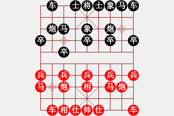 象棋棋譜圖片：飛相對黑3路卒7路炮（基本格式） - 步數(shù)：10 