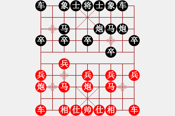 象棋棋譜圖片：肖革聯(lián)     先勝 金松       - 步數(shù)：10 