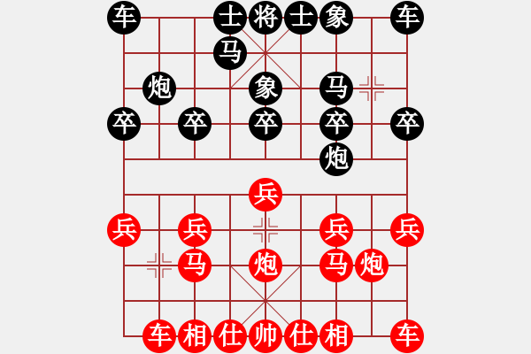 象棋棋譜圖片：潘逸楓 先勝 電腦（中炮對拐腳馬） - 步數(shù)：10 