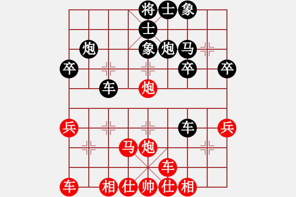 象棋棋谱图片：4号台：青州棋友　王敬民　先和　柳大华　09.6.6 - 步数：30 