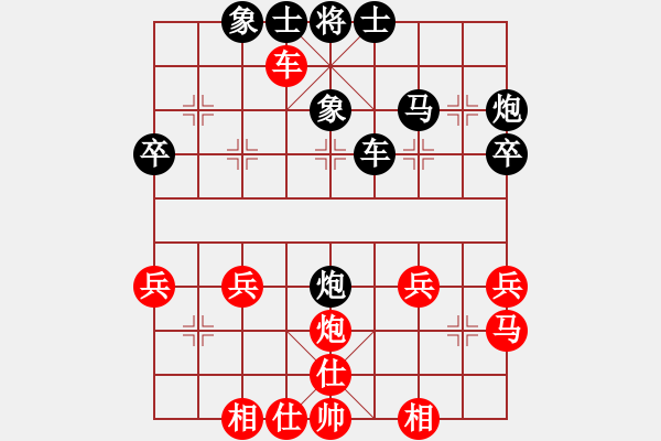 象棋棋譜圖片：棋逢對(duì)手[-] -VS- 橫才俊儒[292832991] - 步數(shù)：40 