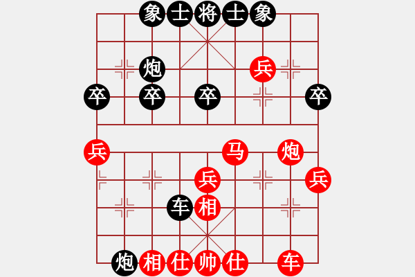 象棋棋譜圖片：品棋亮劍 Vs 宇宙八號 - 步數(shù)：40 