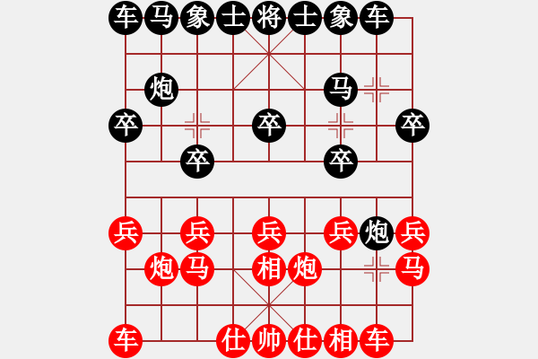 象棋棋譜圖片：葬心紅負(fù)毛振海〖仕角炮對(duì)進(jìn)７卒〗 - 步數(shù)：10 