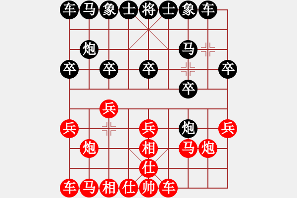 象棋棋譜圖片：瘋非煙紅負(fù)葬心【起馬對(duì)進(jìn)７卒】 - 步數(shù)：10 