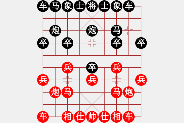 象棋棋譜圖片：1 - 步數(shù)：10 