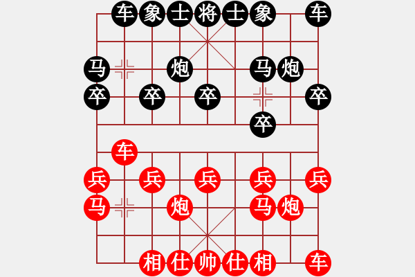 象棋棋譜圖片：挺卒應(yīng)起馬（QQ業(yè)五升業(yè)六評(píng)測(cè)對(duì)局）黑勝 - 步數(shù)：10 