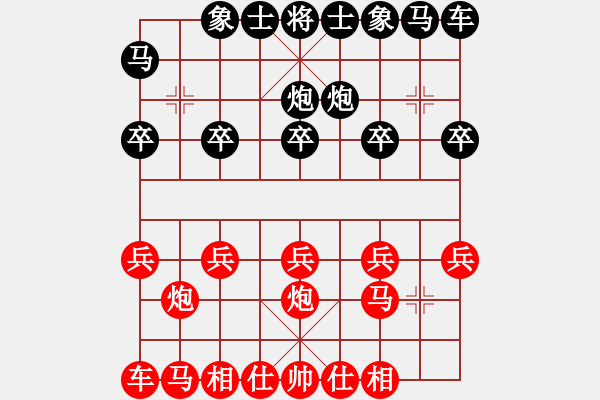 象棋棋譜圖片：570 勝 D50 中炮對列炮 - 步數：10 