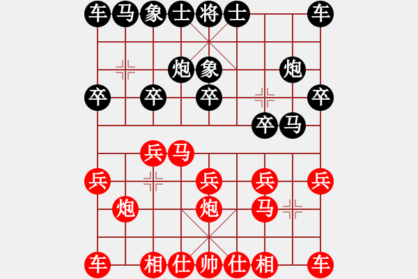 象棋棋譜圖片：‖棋家軍‖皎月2[2739506104] -VS- 自由人[1284527089]業(yè)余四級(jí) - 步數(shù)：10 