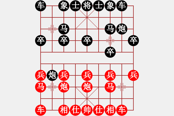 象棋棋譜圖片：五七炮對(duì)屏風(fēng)馬進(jìn)七兵之陷井 - 步數(shù)：10 