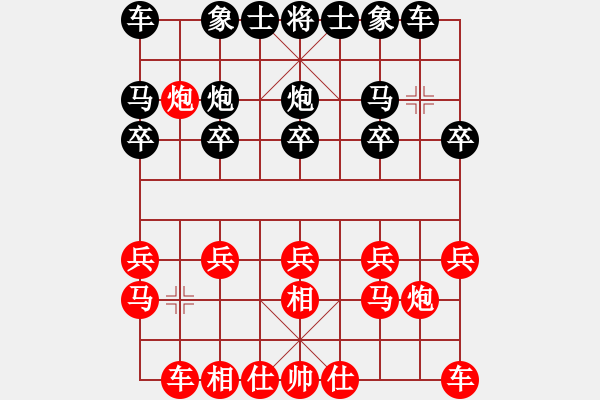 象棋棋譜圖片：胡震洲     先和 謝小然     - 步數(shù)：10 