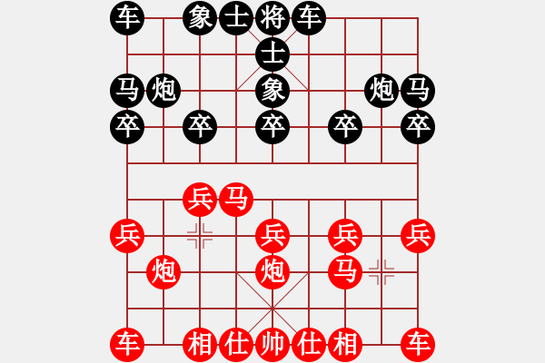 象棋棋譜圖片：2023.11.5.12五分鐘先勝垃圾開(kāi)局中炮對(duì)左士象 - 步數(shù)：10 