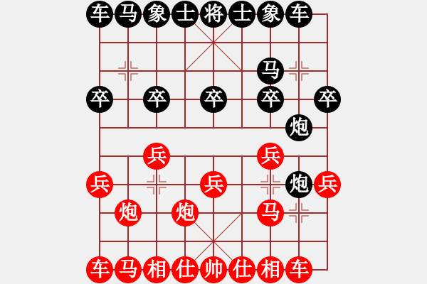 象棋棋譜圖片：kunloke(1段)-負-成功豹(4段) - 步數(shù)：10 