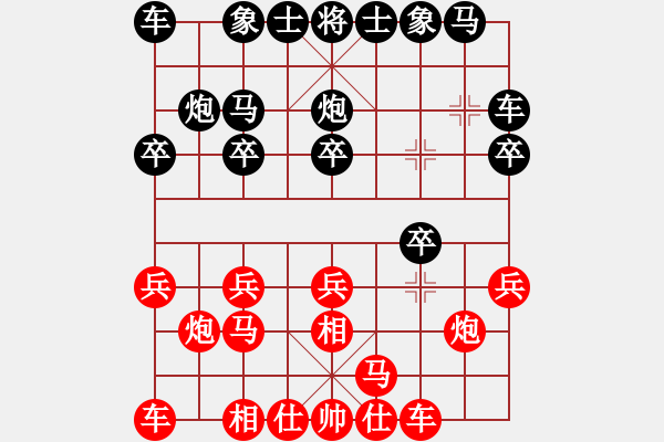 象棋棋譜圖片：東北雪狼(3段)-勝-溫州棋謎(2段) - 步數(shù)：10 