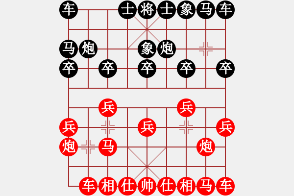 象棋棋譜圖片：因為所以[1245437518] -VS- 張[2723023903] - 步數(shù)：10 