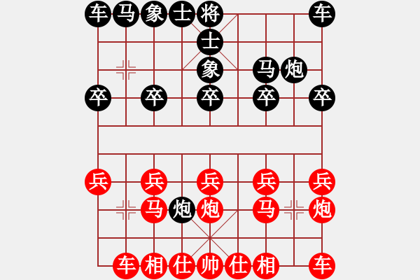 象棋棋譜圖片：中炮對(duì)反宮馬（我先勝Q(mào)Q校尉） - 步數(shù)：10 